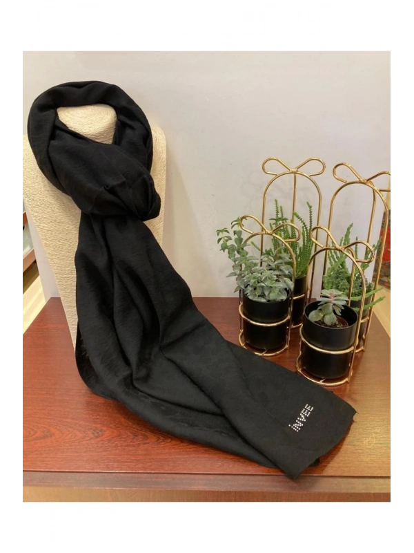 INVEE 1329 Siyah Leopar Şal