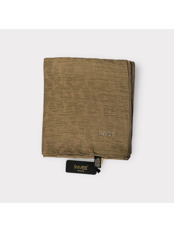 İNVEE 1329 Sütlü Kahve Leopar Şal