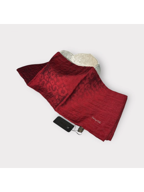 INVEE 1329 Kırmızı Leopar Şal