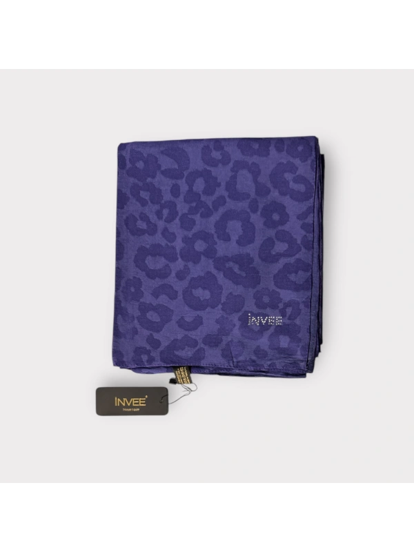 INVEE 1329 Morcivert Leopar Şal