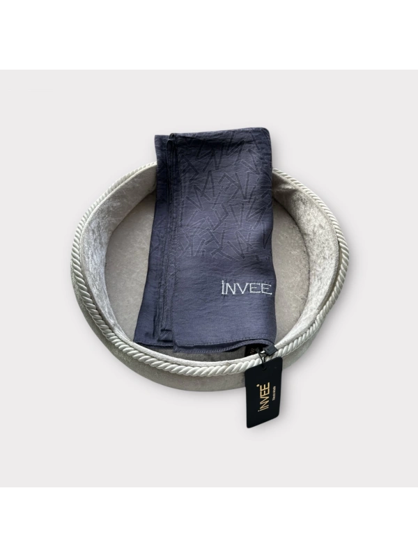 İNVEE 1550 Antrasit İnvee Desenli Şal