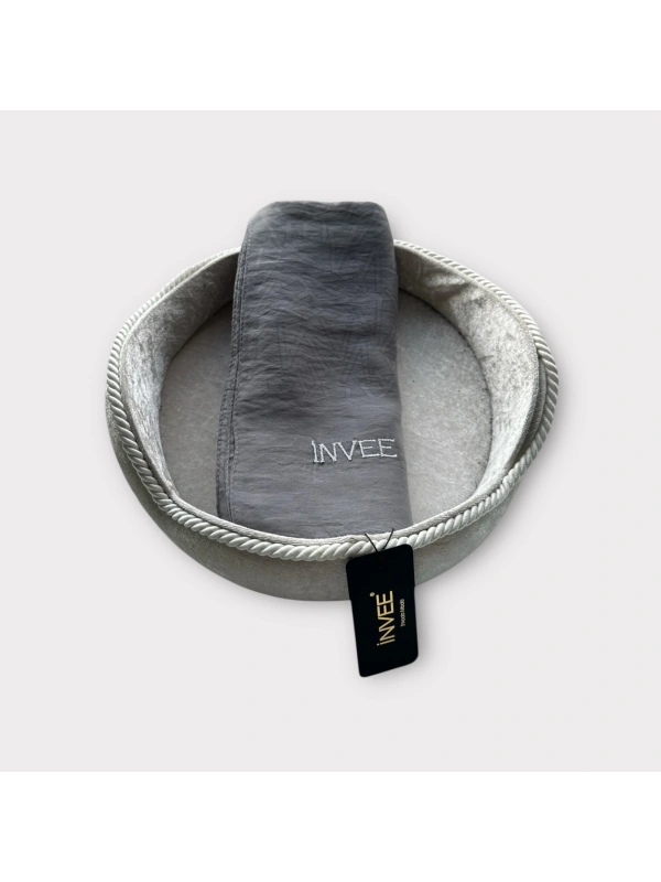 İNVEE 1550 Füme İnvee Desenli Şal