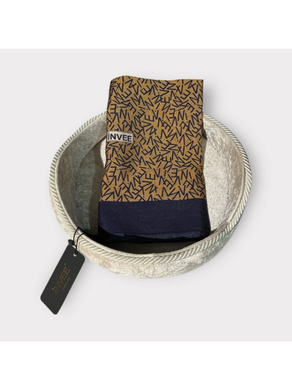 İNVEE 1554 Aura Şal - Lacivert-Camel