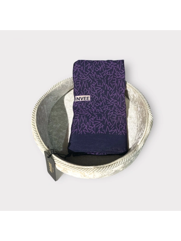 İNVEE 1554 Aura Şal - Lacivert-Mor