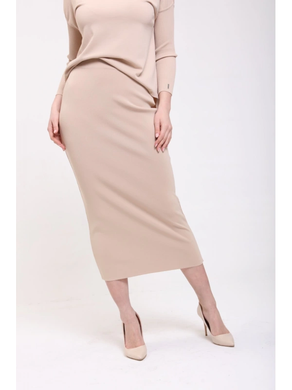 İNVEE 5685 Fondöten Triko Etek