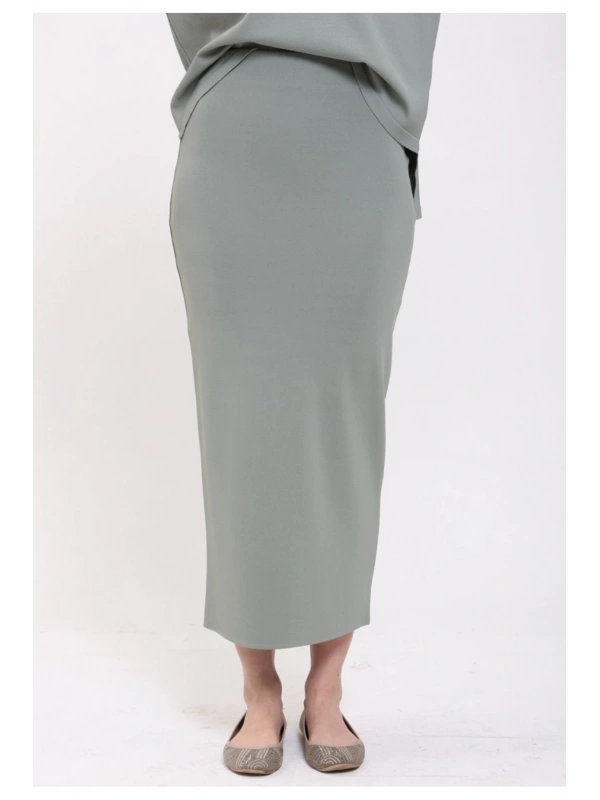 İNVEE 5685 Küfrengi Triko Etek