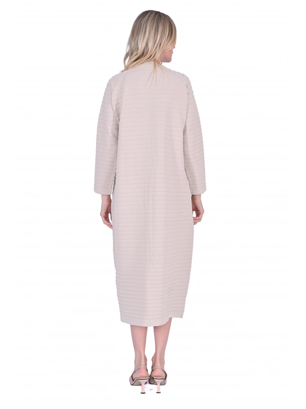 İNVEE 5732 Nervürlü Taş Triko Hırka