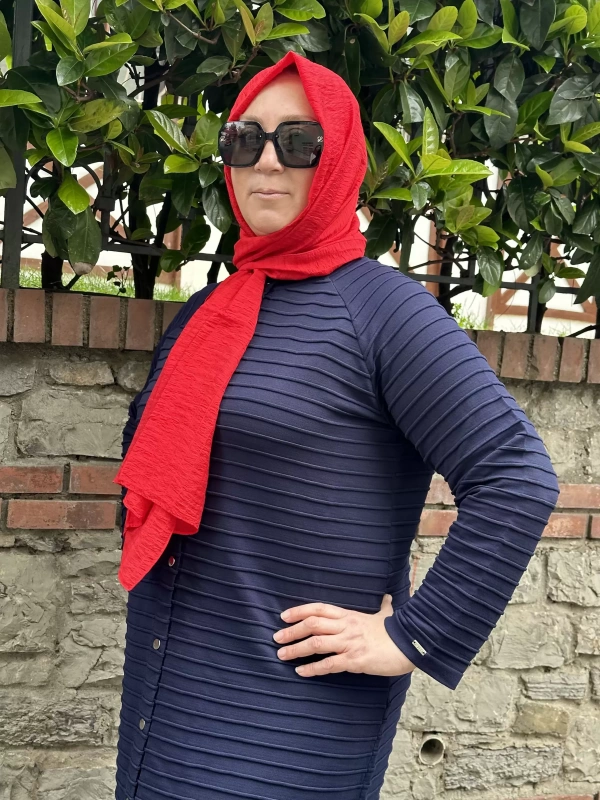 İNVEE 5732 Nervürlü Triko Hırka