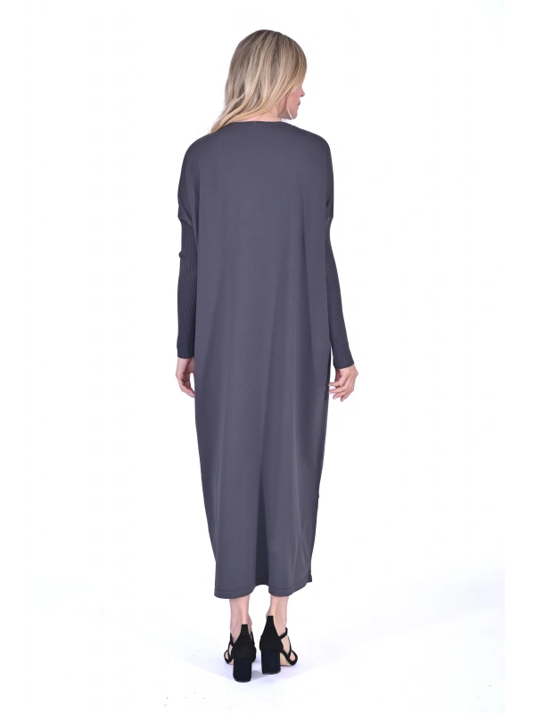 İNVEE 5747 Antrasit Triko Elbise