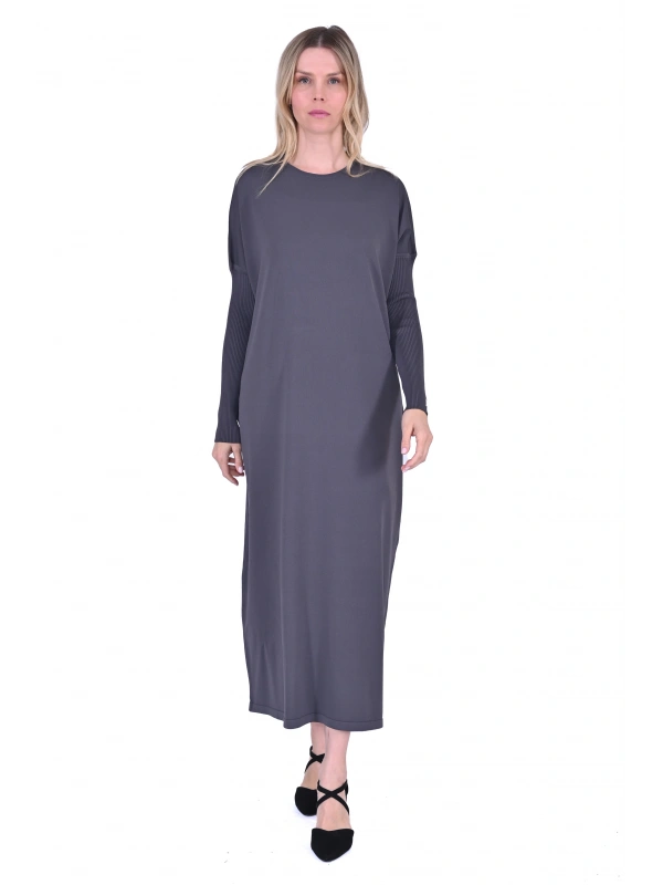 İNVEE 5747 Antrasit Triko Elbise