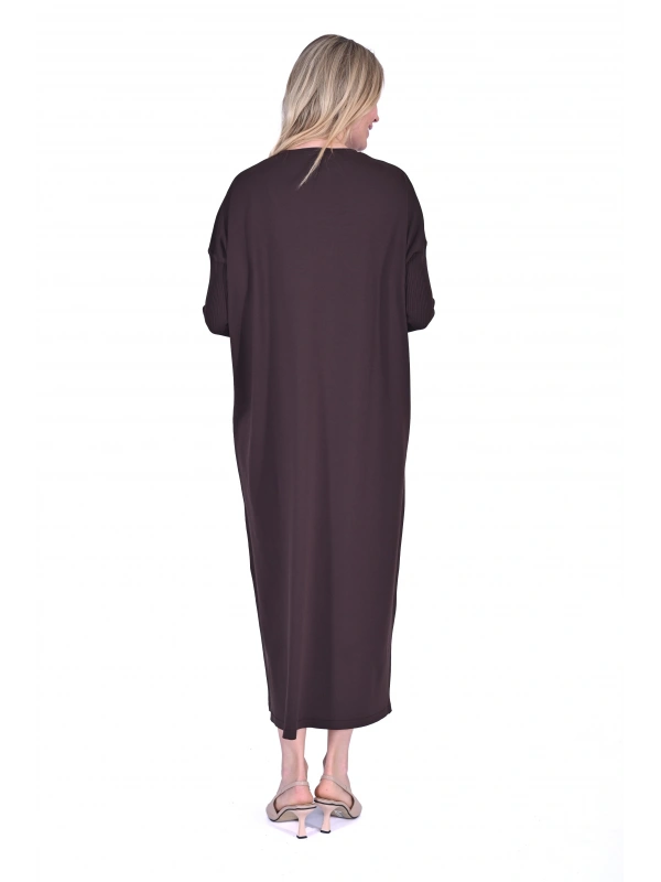 İNVEE 5747 Kahve Triko Elbise