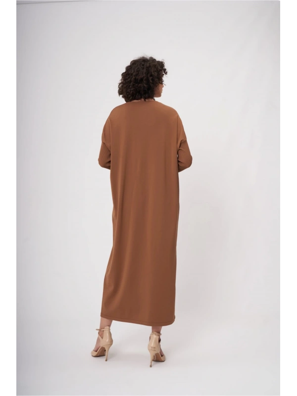 İNVEE 5747 Toprak Triko Elbise