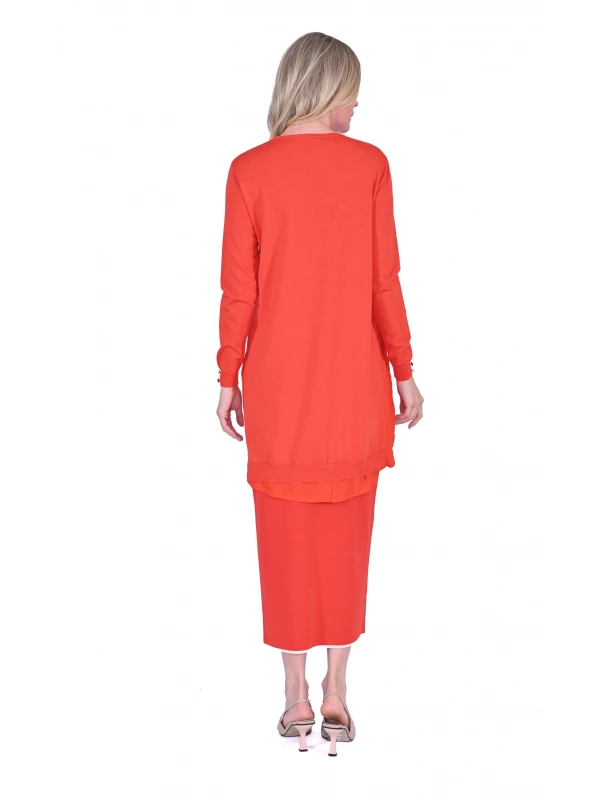 INVEE 5860 Turuncu Triko Tunik