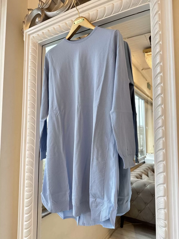 INVEE 5860 Mavi Triko Tunik