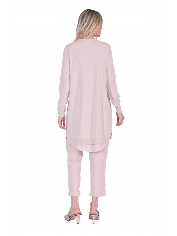 INVEE 5860 Bej Triko Tunik