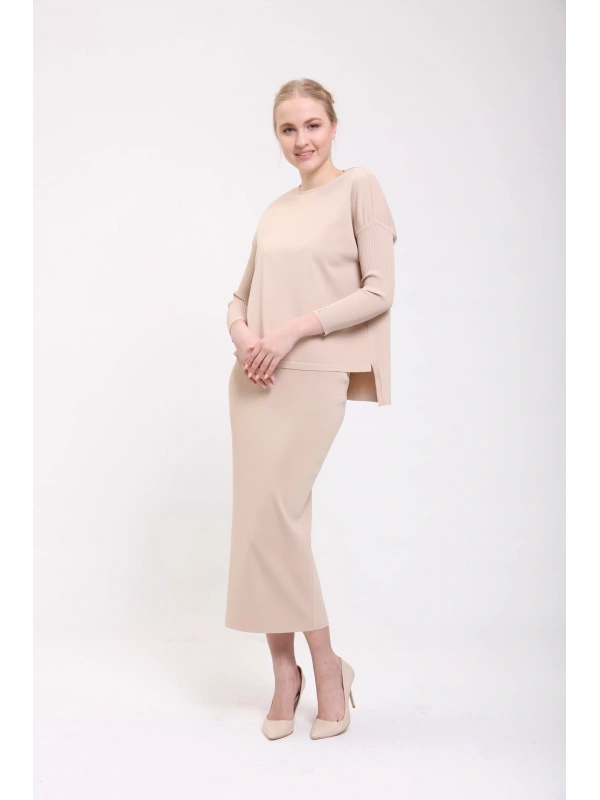 İNVEE 5879 Triko Tunik Fondöten