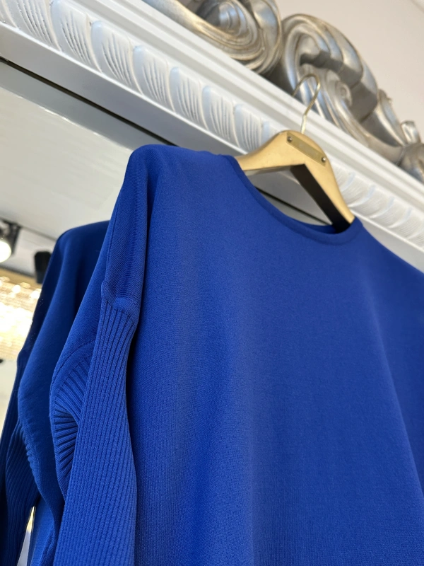 İNVEE 5879 Triko Tunik - Sax