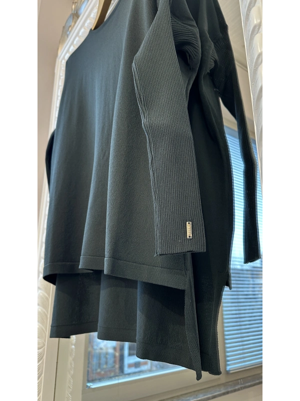 İNVEE 5879 Triko Tunik - Zümrüt