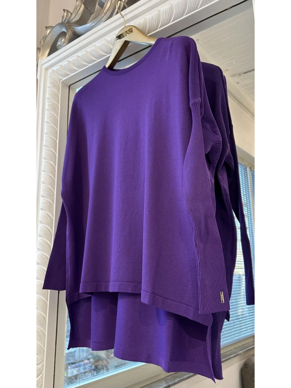 İNVEE 5879 Triko Tunik - Mor