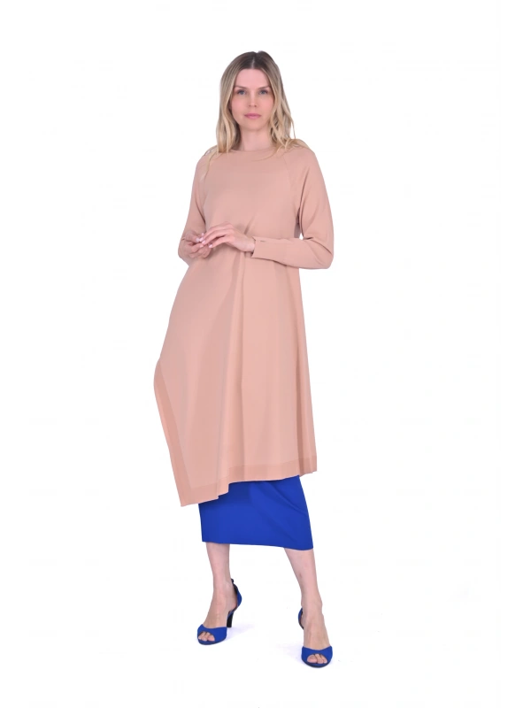 İNVEE 6001 Yanı Yırtmaçlı Soğan Kabuğu Tunik