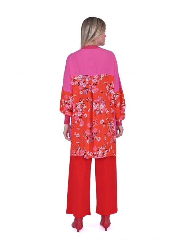 İNVEE 6121 Çiçek Desenli Gömlek