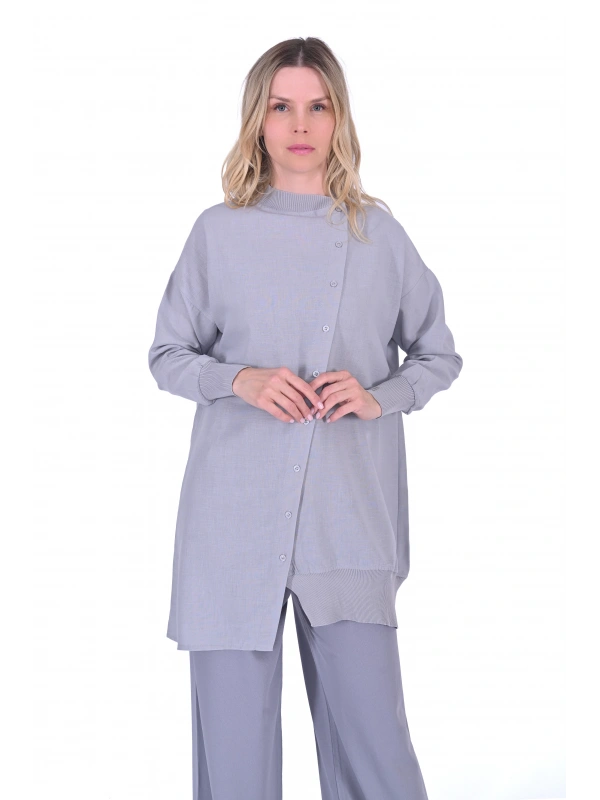 İNVEE 6122 Gri Gömlek