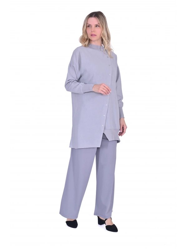 İNVEE 6122 Gri Gömlek