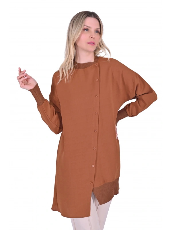İNVEE 6122 Kahve Gömlek