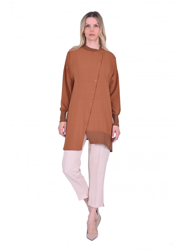 İNVEE 6122 Kahve Gömlek