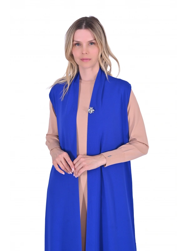 İNVEE 6136 Triko Yelek - Sax