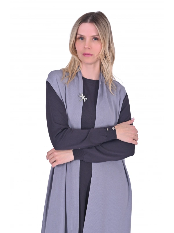 İNVEE 6136 Triko Yelek - Gri