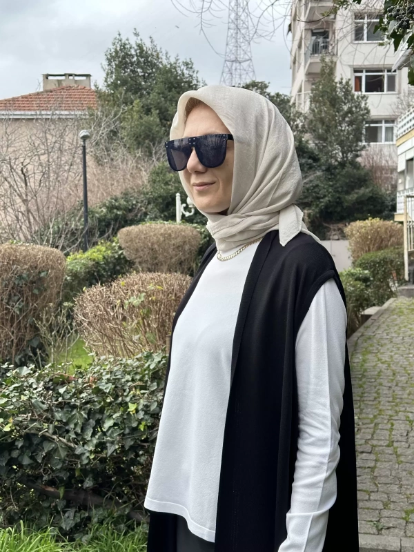 İNVEE 6136 Triko Yelek - Siyah