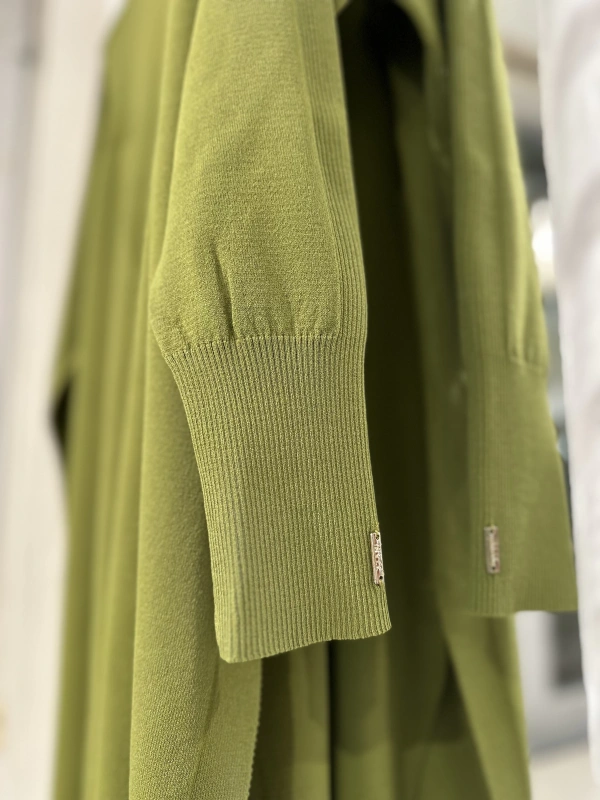 İNVEE 6222 Triko Tunik - Yağ Yeşili