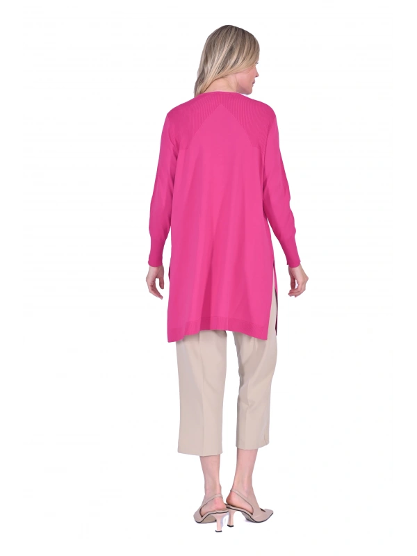İNVEE 6222 Triko Tunik - Fuşya