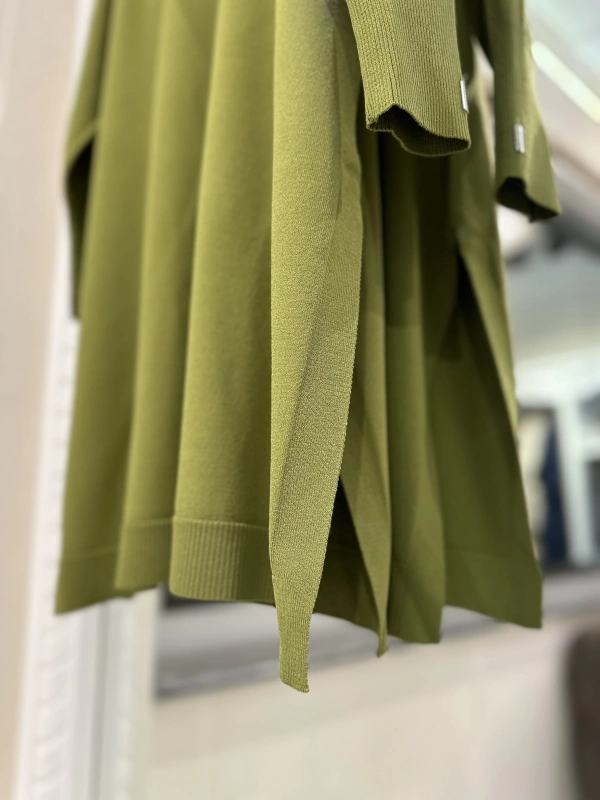 İNVEE 6222 Triko Tunik - Yağ Yeşili