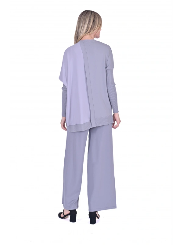 İNVEE 6248 Gri Triko/Caz Tunik