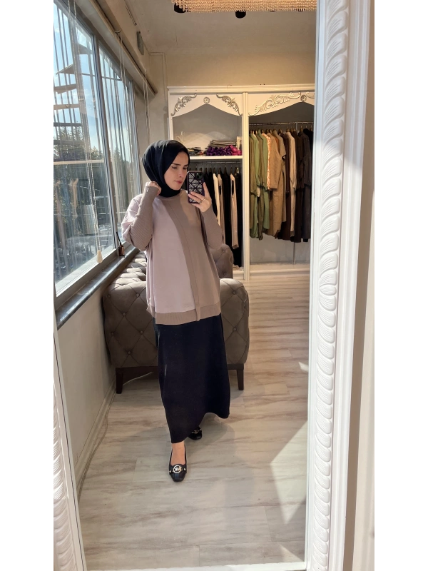 İNVEE 6248 Vizon Triko/Caz Tunik