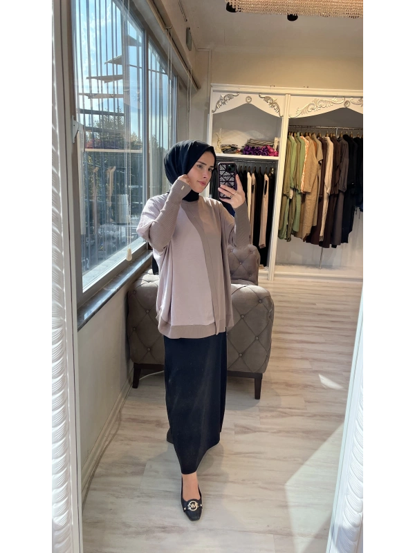 İNVEE 6248 Vizon Triko/Caz Tunik