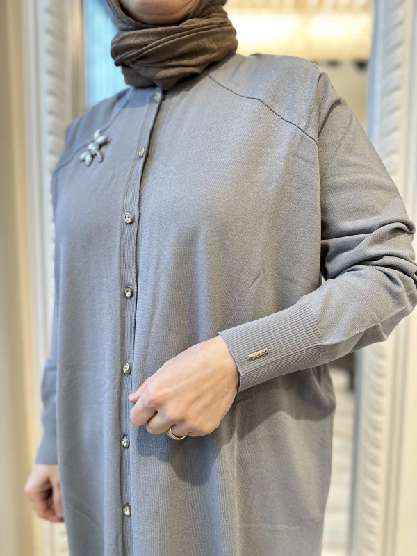 İNVEE 6283 Gri Yusufçuk Hırka