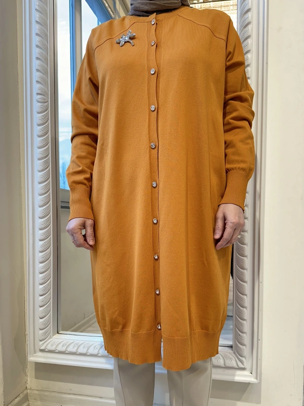 İNVEE 6283 Hardal Yusufçuk Hırka