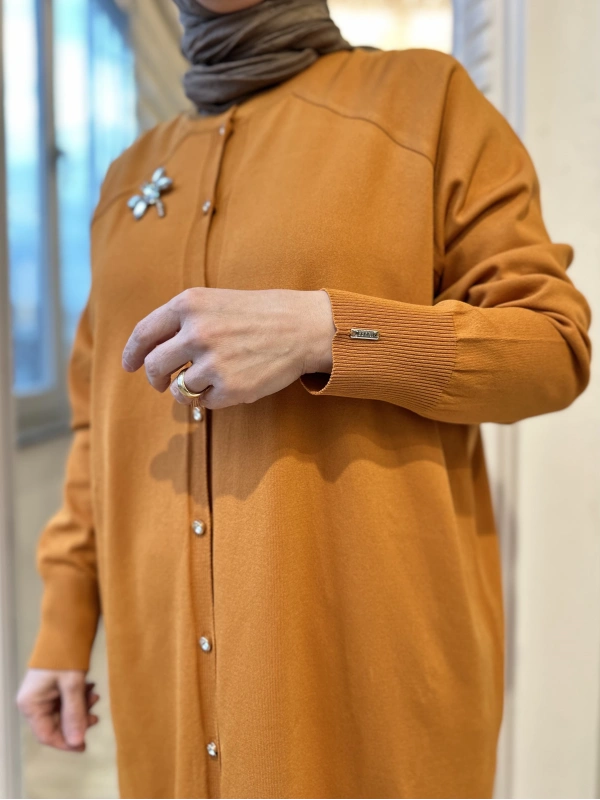 İNVEE 6283 Hardal Yusufçuk Hırka