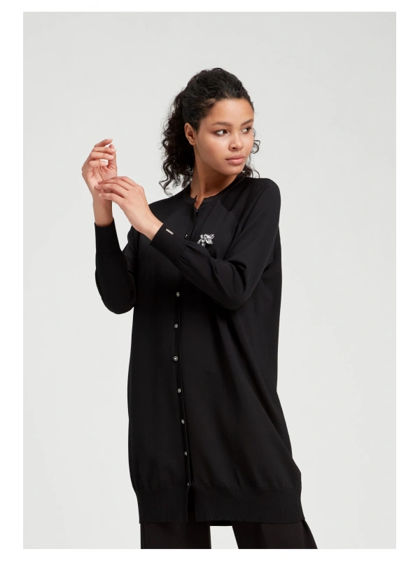 İNVEE 6283 Siyah Yusufçuk Hırka