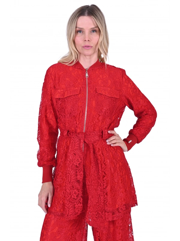 İNVEE 6352 Dantelli Takım - Kırmızı