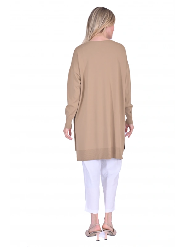 İNVEE 6367 Camel Triko Tunik