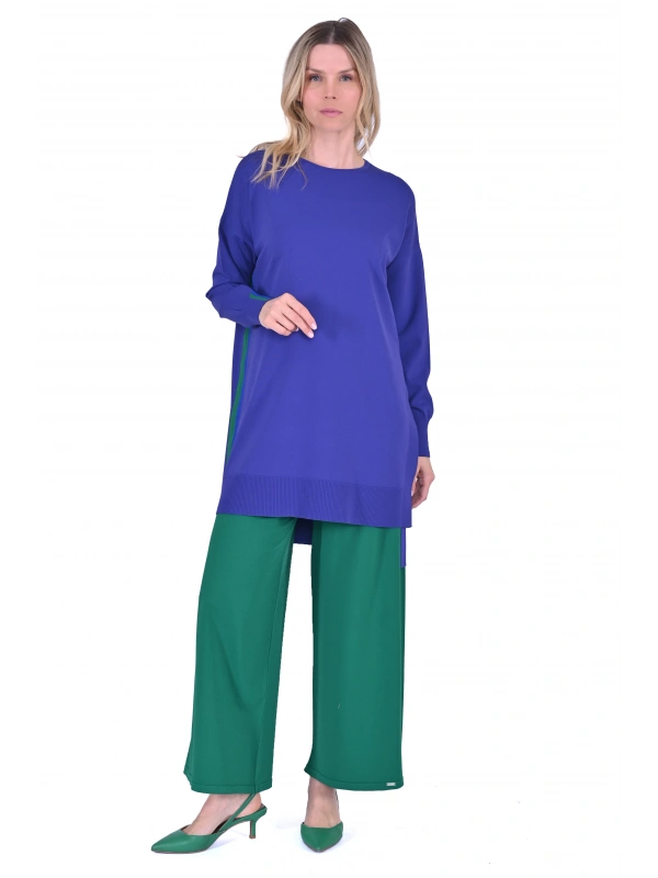 İNVEE 6367 Morcivert Triko Tunik
