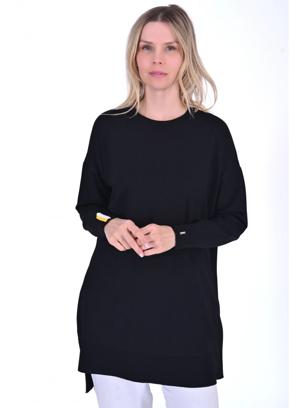 İNVEE 6367 Siyah Triko Tunik