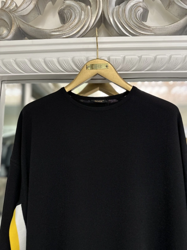 İNVEE 6367 Siyah Triko Tunik