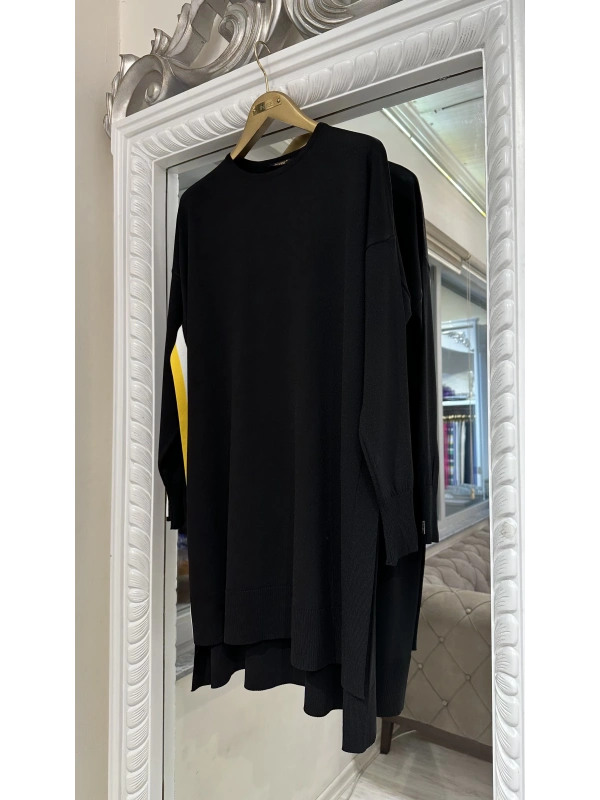 İNVEE 6367 Siyah Triko Tunik
