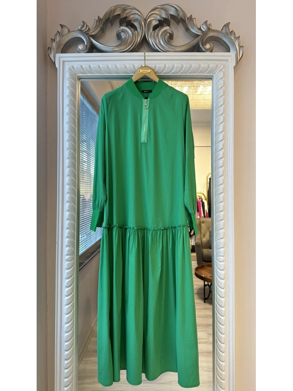 İNVEE Fermuar Detaylı Bonus Elbise