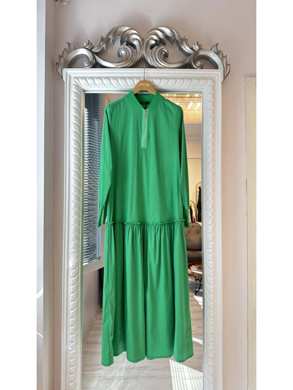 İNVEE Fermuar Detaylı Bonus Elbise